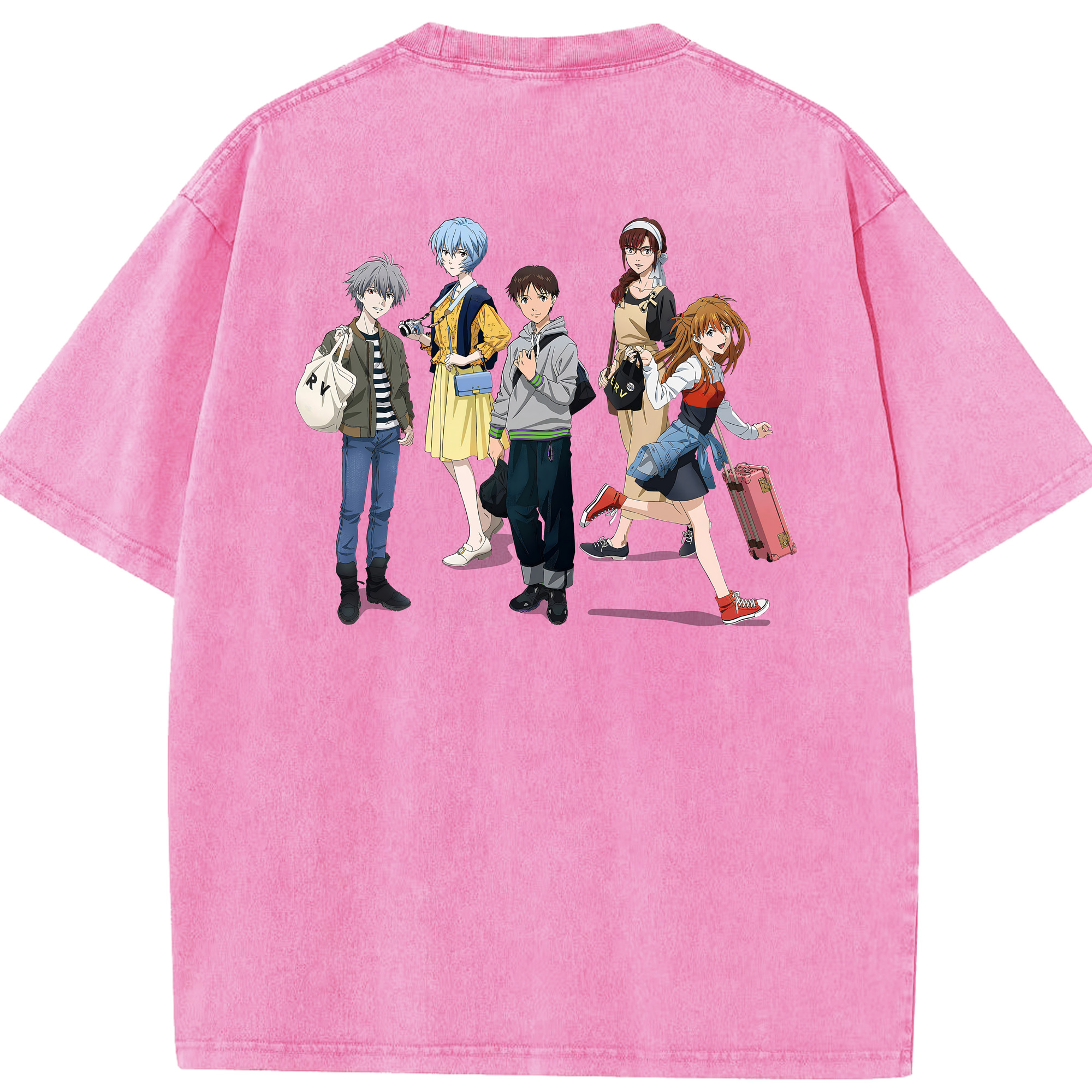 （画像用） EVA 新世紀エヴァンゲリオン 綿100% ヴィンテージ風 半袖Tシャツ（背面プリント）